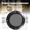 X AUTOHAUX 3.5 Inch Car Metal Audio Speaker Grill Cover Mesh Woofer Horn Guard Decorative Circle Grille Protector Black view 4
