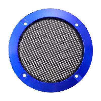 X AUTOHAUX 4 Inch Car Metal Audio Speaker Grill Cover Mesh Woofer Horn Guard Decorative Circle Grille Protector Blue