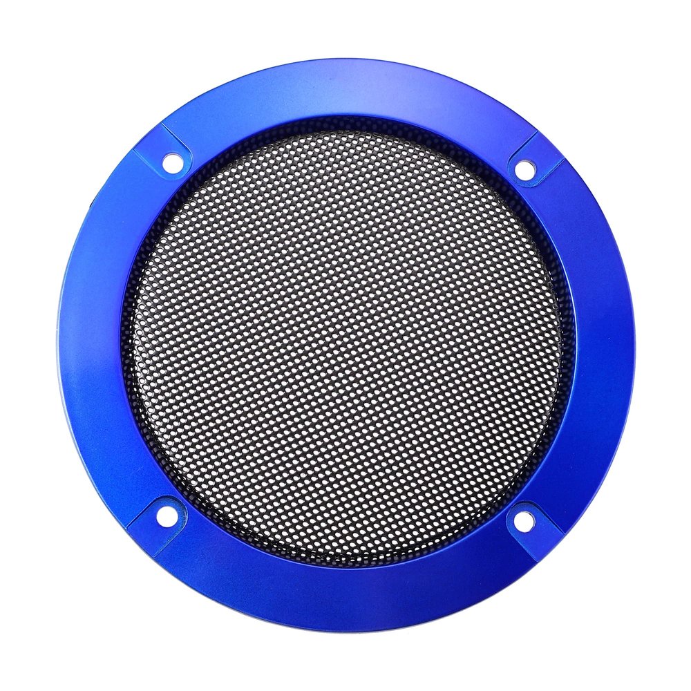 X AUTOHAUX 4 Inch Car Metal Audio Speaker Grill Cover Mesh Woofer Horn Guard Decorative Circle Grille Protector Blue