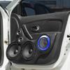 X AUTOHAUX 4 Inch Car Metal Audio Speaker Grill Cover Mesh Woofer Horn Guard Decorative Circle Grille Protector Blue view 2
