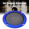 X AUTOHAUX 4 Inch Car Metal Audio Speaker Grill Cover Mesh Woofer Horn Guard Decorative Circle Grille Protector Blue view 3