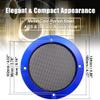 X AUTOHAUX 4 Inch Car Metal Audio Speaker Grill Cover Mesh Woofer Horn Guard Decorative Circle Grille Protector Blue view 4