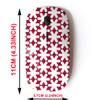 2.4G Wireless Mouse with Cute Pattern Design for All Laptops and Desktops with Nano Receiver - Black red White view 2