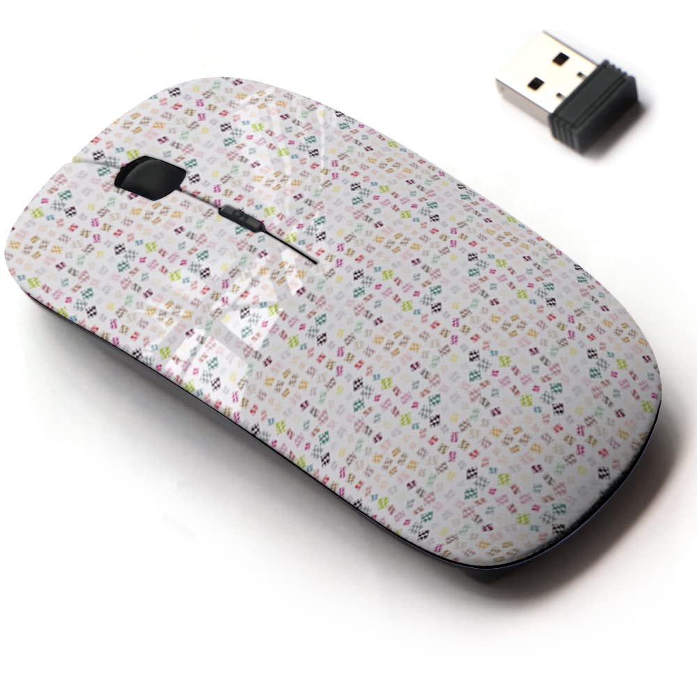2.4G Wireless Mouse with Cute Pattern Design for All Laptops and Desktops with Nano Receiver - Color New Pattern Design