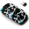 2.4G Wireless Mouse with Cute Pattern Design for All Laptops and Desktops with Nano Receiver - Blue Cover view 1