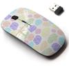 2.4G Wireless Mouse with Cute Pattern Design for All Laptops and Desktops with Nano Receiver - Colorful Rocks view 1