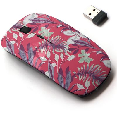 2.4G Wireless Mouse with Cute Pattern Design for All Laptops and Desktops with Nano Receiver - Beautiful Floral