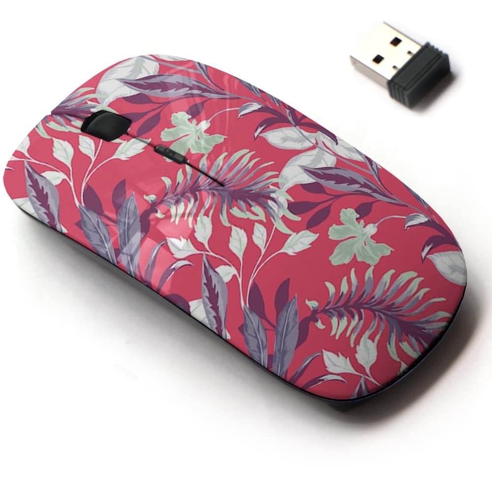 2.4G Wireless Mouse with Cute Pattern Design for All Laptops and Desktops with Nano Receiver - Beautiful Floral