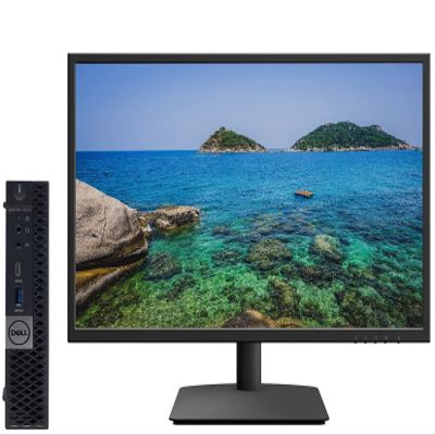 Dell Optiplex 5070 Micro MFF PC Intel i5-9500T, 16GB DDR4, New 256GB M.2 NVMe SSD, WiFi, New KB & Mou,Win11Pro with 24" Monitor with AIO stand  (Renewed)