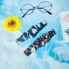 2 Packs Compatible with Amazfit GTS 2 Mini/GTS/GTS2/GTS 2e/GTS Bands for Women Girl, Scrunchies Cloth Soft Pattern Printed Wristband Straps for Amazfit Bip U Pro/Bip/Bip Lite/Bip S/Bip S lite/Bip U view 2