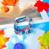 2 Packs Compatible with Amazfit GTS 2 Mini/GTS/GTS2/GTS 2e/GTS Bands for Women Girl, Scrunchies Cloth Soft Pattern Printed Wristband Straps for Amazfit Bip U Pro/Bip/Bip Lite/Bip S/Bip S lite/Bip U view 4