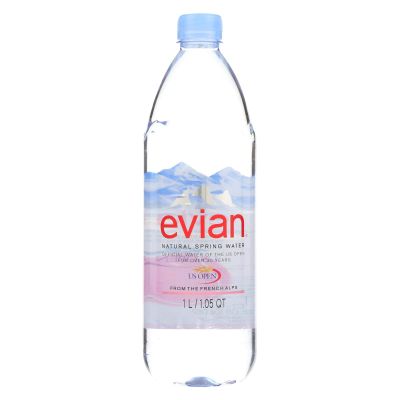 Evians Spring Water, Spring Water, Plastic, 2 Pack of 12, Size - 33.8 FZ, Quantity - 1 Case12