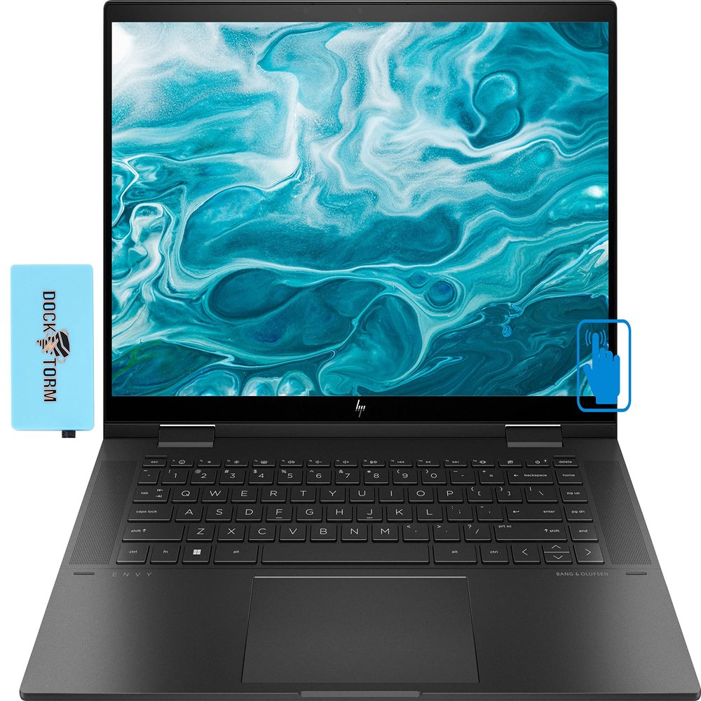 HP Envy x360 60Hz 15.6" FHD IPS Touchscreen 2-in-1 Laptop (AMD Ryzen 7 5825U 8-Core, 16GB RAM, 512GB PCIe SSD, AMD Radeon, Backlit KYB, Active Pen, WiFi 6, BT 5.2, HD Webcam, Win 11 Pro) with Hub