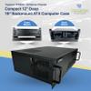 3U Server Chassis - Compact 12" Deep 19" Rackmount ATX Computer Case (Back or Front Rack Mount for Easy Access to Rear Components & Ports) 4 Bay 1x5.25 3x3.5; 4X Full Expansion Slots -Tupavco TP1833 view 2