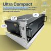 3U Server Chassis - Compact 12" Deep 19" Rackmount ATX Computer Case (Back or Front Rack Mount for Easy Access to Rear Components & Ports) 4 Bay 1x5.25 3x3.5; 4X Full Expansion Slots -Tupavco TP1833 view 4