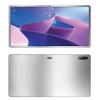 Decalrus - Protective Decal for The Lenovo Tab P12 Pro (12.6" Screen) Tablet Silver Texture Brushed Aluminum Skin Skins Decal for case Cover wrap BAlenovoTabP12_proSilver view 1