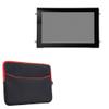 BoxWave Case Compatible with Mimo UM-1080JH-OF - SoftSuit with Pocket, Soft Pouch Neoprene Cover Sleeve Zipper Pocket - Jet Black with Red Trim view 1
