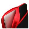 BoxWave Case Compatible with Mimo UM-1080JH-OF - SoftSuit with Pocket, Soft Pouch Neoprene Cover Sleeve Zipper Pocket - Jet Black with Red Trim view 3