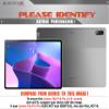 Decalrus - Protective Decal for The Lenovo Tab P12 Pro (12.6" Screen) Tablet Black Texture Brushed Aluminum Skin Skins Decal for case Cover wrap BAlenovoTabP12_proBack view 2