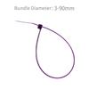 XINGO 100PCS Cable Zip Ties Heavy Duty, Premium Nylon Plastic Wire Ties with 50 Pounds Tensile Strength, Self-Locking Black Nylon Zip Ties for Indoor and Outdoor (14 inch, Purple) view 3
