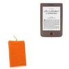 BoxWave Case Compatible with Pocketbook Basic Lux - Velvet Pouch, Soft Velour Fabric Bag Sleeve with Drawstring - Bold Orange view 1