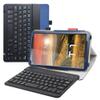 LiuShan Detachable Keyboard Standing PU Leather Cover Case for 8" Sunshine T1 Elite/Foxx T8/Qlink Scepter 8/Sky Devices Elite OctaX/T8 Plus/Xmobile X8/Hyundai Hytab Plus 8WB1,Blue view 1
