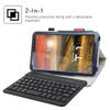 LiuShan Detachable Keyboard Standing PU Leather Cover Case for 8" Sunshine T1 Elite/Foxx T8/Qlink Scepter 8/Sky Devices Elite OctaX/T8 Plus/Xmobile X8/Hyundai Hytab Plus 8WB1,Blue view 2