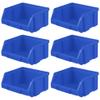 Zerodeko 6pcs Warehouse Storage Bins Component Boxes for Organizing Tools and Hardware Accessories for Workshop Garage and Home Use Made of Strong Plastic view 1