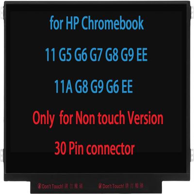 11.6" Screen Replacement for HP Chromebook 11 G3 G4 EE G5 G6 G7 G9 EE 11A G8 EE, ProBook 11 G2, Stream 11 Pro G3 Series LCD LED Display Panel WXGA HD 30 Pin EDP Side Brackets Non Touch