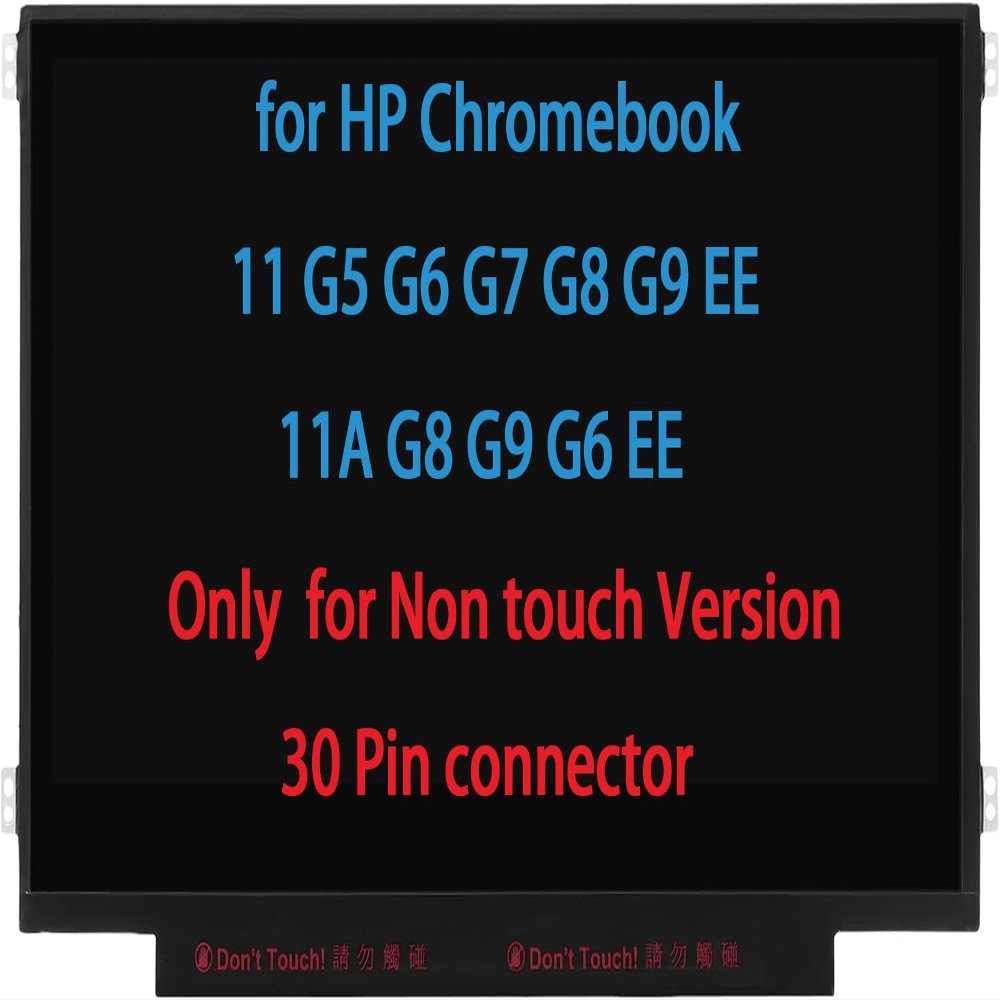 11.6" Screen Replacement for HP Chromebook 11 G3 G4 EE G5 G6 G7 G9 EE 11A G8 EE, ProBook 11 G2, Stream 11 Pro G3 Series LCD LED Display Panel WXGA HD 30 Pin EDP Side Brackets Non Touch