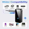 Bluetooth 5.0 Adapter 3.5mm Jack Aux Dongle, 2-in-1 Wireless Transmitter Receiver for Car,TV Audio,Headphones,Speakers,Projector. view 2