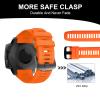 GERSIK Compatible with Garmin Watch Bands, Soft Silicone Strap Sport Wristband Compatible with Garmin Instinct 2/Instinct Esports/Solar/Tide/Tactical GPS Smartwatch, Orange view 4