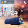 Abuytwo Bluetooth Speaker IPX7 Waterproof, Loud 30W HD Sound Wireless Speakers RGB LED Shower Speaker, Dual Pairing 24H Playtime Wireless Stereo Travel Speakers for Home Outdoor Kayak Beach (Darkblue) view 4