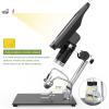 Microscope Kit Microscope AD208S/AD407 Digital Microscope for Soldering Electronics 8.5 Inch LCD Screen Microscope Lens Adapters (Color : Alplastic stentG1000) view 2