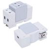 2Pcs Protector 2P 40kA 420V AC for Electrical Panel Home Protection with Ethernet Coaxial Circuit Breaker Mount view 3