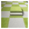 10Pcs Interlocking Carpet Tiles,Thick Plush Floor Mat,Soft Carpet Area Rug,Living Room Crawling Mat,Non-Slip Foam Puzzle Floor Tiles,12X12inch,Green + White view 1