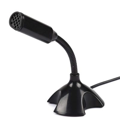 GOWENIC Mini Gooseneck USB Microphone, Computer Condenser USB 2.0 Desktop Microphone, Plug and Play Flexible Stand Mic for Streaming, Podcasting, Vocal Recording, Gaming Mic