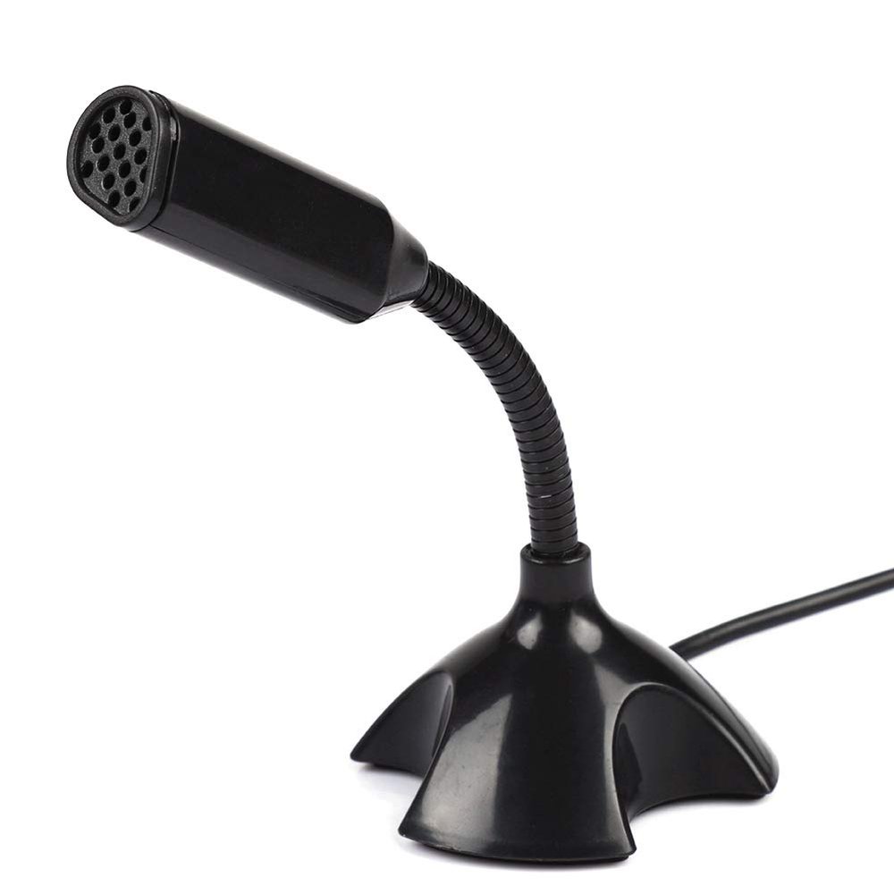 GOWENIC Mini Gooseneck USB Microphone, Computer Condenser USB 2.0 Desktop Microphone, Plug and Play Flexible Stand Mic for Streaming, Podcasting, Vocal Recording, Gaming Mic