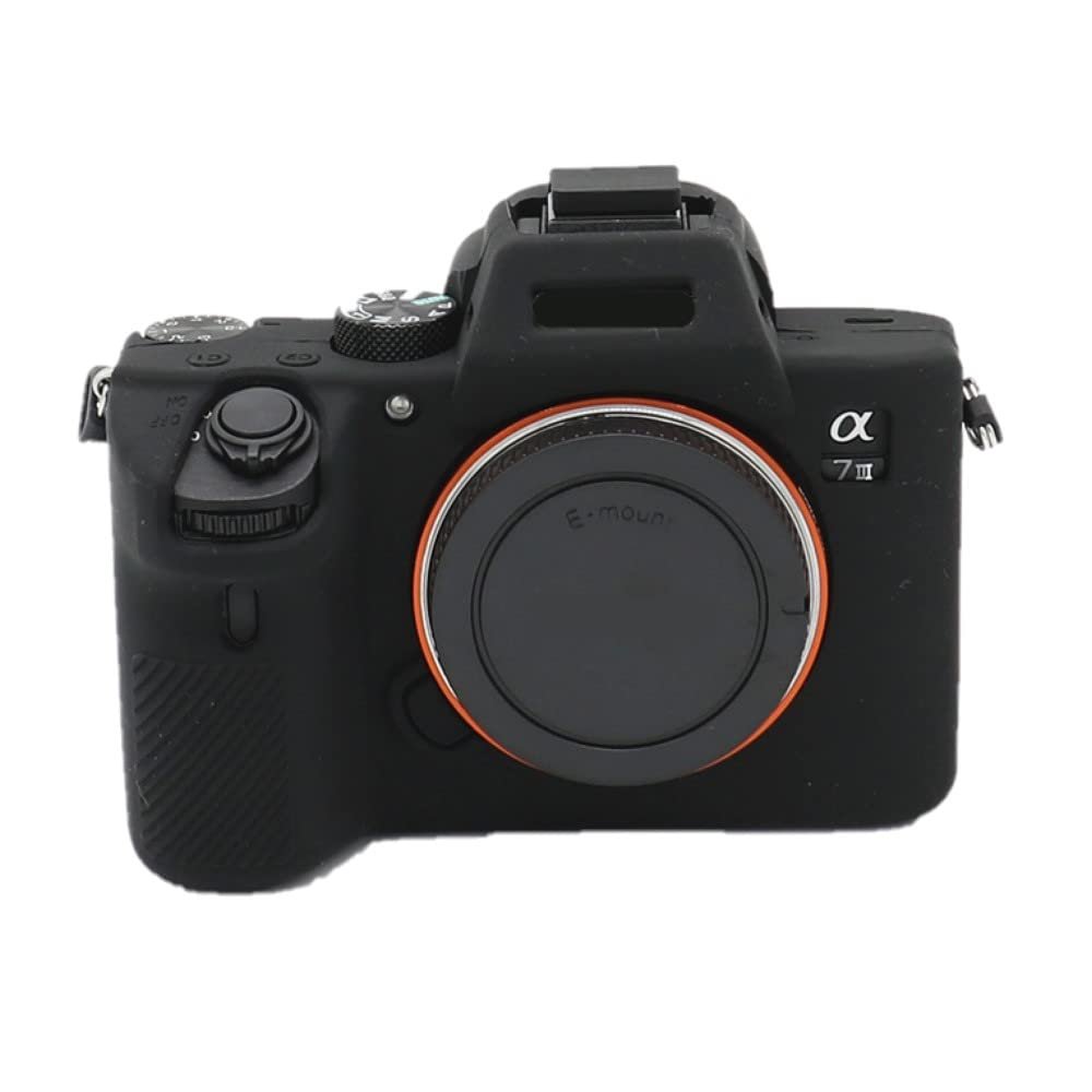 Camera Case Bag Soft Silicone Black Shockproof Armor Skin Body Cover Protector for Sony Alpha a7R III mirrorless digital camera