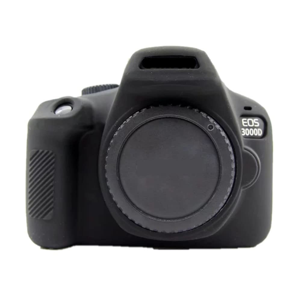 Camera Case Bag Soft Silicone Black Shockproof Armor Skin Body Cover Protector for Canon EOS 4000D camera