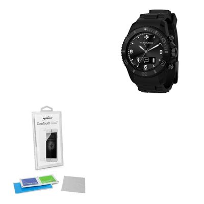 BoxWave Screen Protector Compatible with MyKronoz ZeClock - ClearTouch Glass, 9H Tempered Glass Screen Protection