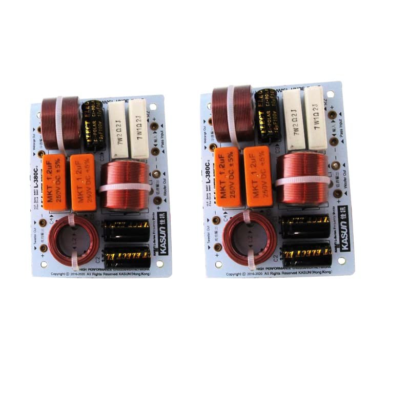 JINGERL 2PCS 200W 3 Way Crossover Audio Board Treble Mid Range Bass Speaker Divider 900Hz 5000Hz Crossover Point (Size : 2 Pieces)