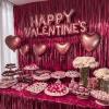 PartyWoo Foil Fringe Curtains, 2 pcs 3.3x6.6 ft Burgundy Red Streamers, Fringe Backdrop, Party Backdrop Curtain, Tinsel Curtains, Door Shimmer, Streamers Party Decorations for Birthday, Christmas view 3