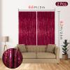 PartyWoo Foil Fringe Curtains, 2 pcs 3.3x6.6 ft Burgundy Red Streamers, Fringe Backdrop, Party Backdrop Curtain, Tinsel Curtains, Door Shimmer, Streamers Party Decorations for Birthday, Christmas view 4