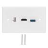 Household CAT6,Wall Socket Panel, HD output and USB3 Interface Plate, In Wall Cable Management Kit for USB HD output CAT.6 with Srews, Wall Socket Panel, Household CAT6, HD output and USB3 ISock view 3