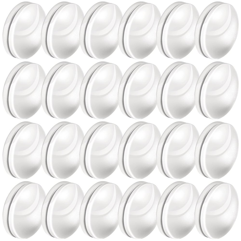 Jetec 24 Sets 16 Pack Shower Curtain Weights, Plastic Covered Magnetic Curtain Weights, Shower Magnets for Liner Prevent from Blowing Around for Drapery, Tablecloth, Flag, Outdoor Liner (White)