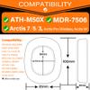 Arctis Pro Thicker Cooling Gel Earpads Compatible with Arctis Pro, Arctis 7/5/3/1, Arctis 9X, Arctis 7X, Arctis 7P, RIG 800 Series, ATH M50X, M40X, MDR-7506 V6 Headphones (Silky Cool Fabric) view 2