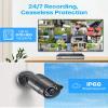 ZOSI H.265+ 4K 16CH PoE Security Camera System, 8 X Wired 5MP (3K) Bullet PoE IP Cameras Outdoor Indoor, 16CH NVR with 4TB HDD for 24/7 Recording, 120ft Night Vision, Motion Detection, Remote Access view 4