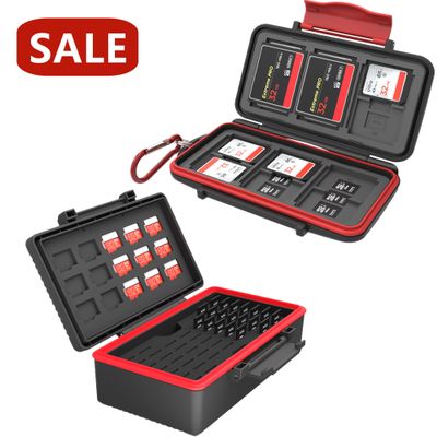 58 Slots TF Card Case + 36 Slots Memory Card CaseWater-Resistant Memory Card Holder with Anti-Shock Micro SD Card Storage