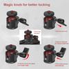 SIOTI Mini Ball Head Mount Adapter, with Hot Shoe Mont, Compatible with Monopod/Digital Card Camera/Microphone/Smart Phone/Action Camera/Flash/LCD (UM18) view 3